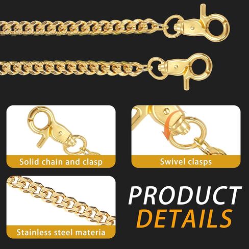 Pants Wallet Chain for Men Women Boy Girl,Heavy Duty Pocket Chain Metal Wallet Keychain Jean Punk in Saudi Arabia
