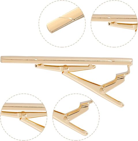 4 Pcs Stainless Steel Tie Clips for Men Classic Tie Bar Clip for Formal Business Wedding Party Fathers Day Gift in Kuwait