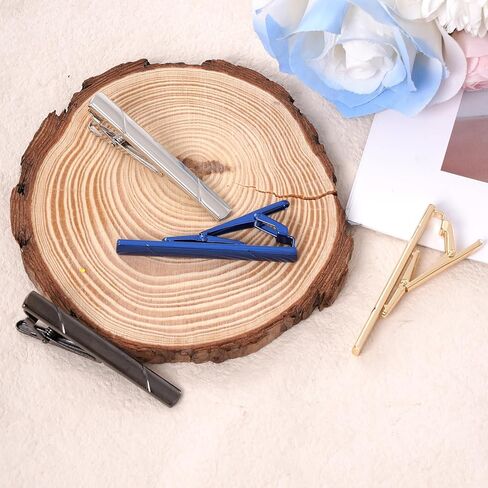 4 Pcs Stainless Steel Tie Clips for Men Classic Tie Bar Clip for Formal Business Wedding Party Fathers Day Gift in Kuwait