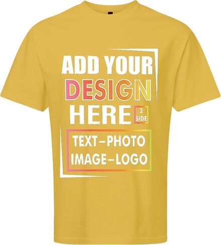 تي شيرت مخصص، اطبع شعارك على القميص، تصميم طباعة شخصي من الأمام والخلف، للرجال والنساء للجنسين in Kuwait