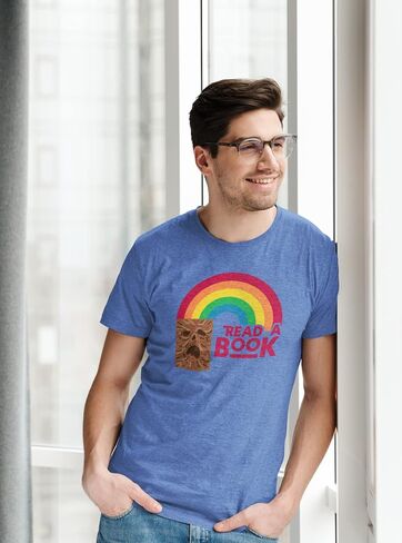 Pop Threads Read A Book Necronomicon Rainbow Funny Horror Graphic Tee T-Shirt for Men in Saudi Arabia
