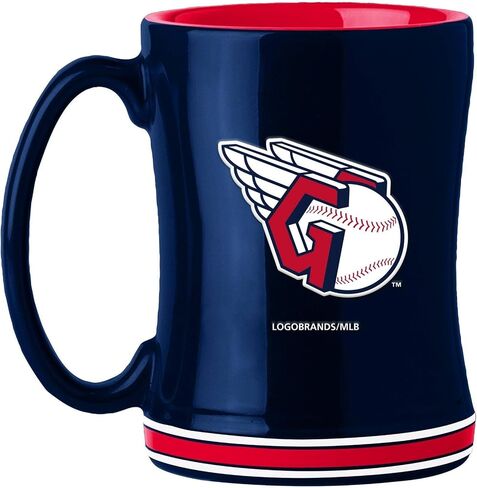 Logo Brands 509-C14RM: Cleveland Guardians 14oz Relief Mug in Saudi Arabia