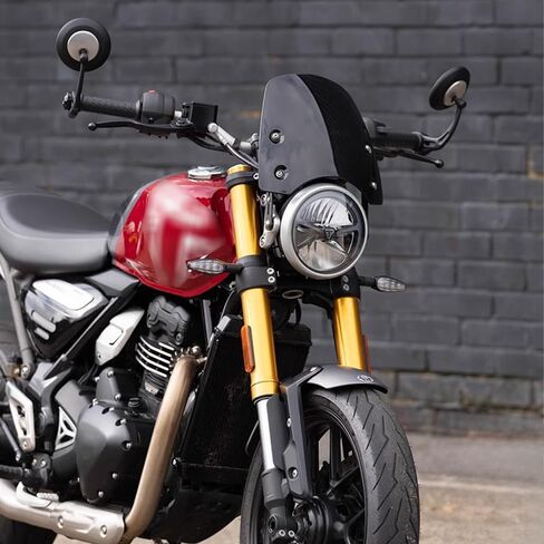 for Speed 400 Speed400 Speed 400 2025 2024 Motorcycle Modification Front Windshield windscreen Retro Windproof Panel Spoiler with Bracket (Transparent) in Saudi Arabia