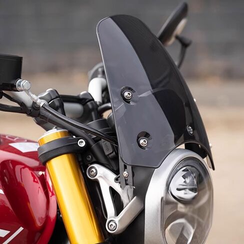for Speed 400 Speed400 Speed 400 2025 2024 Motorcycle Modification Front Windshield windscreen Retro Windproof Panel Spoiler with Bracket (Transparent) in Saudi Arabia
