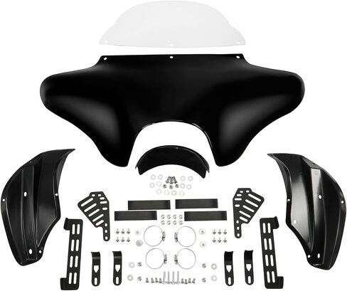 TCMT Outer Batwing Fairing Windshield Mount Hardware Kit Fit For Harley Road King 1994-2023 Fat Boy Heritage Classic 1987-2017 Freewheeler 15-23 Suzuki Boulevard C50 2005-2019 Yamaha V Star 1100 650 in Saudi Arabia