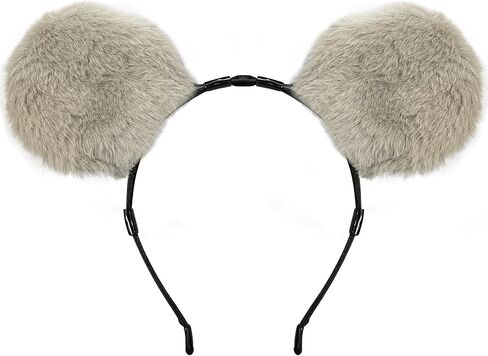 Animal Ear Headband for Cospaly, Grey Mouse Ears Headband for Rat Dress Up, Halloween Costume Party Fuzzy Mice Ears in Saudi Arabia