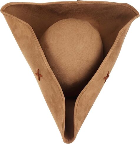 elope Women's Suede Pirate Hat - Faux Suede Tricorn Hat with Decorative Lacing in Saudi Arabia