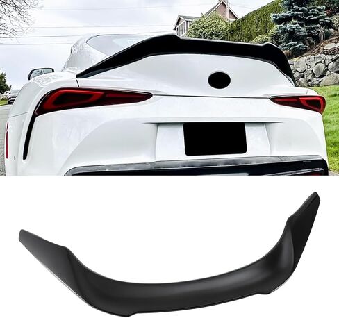 جناح سبويلر خلفي متوافق مع Toyota Supra A90 A912024 2023 2022 2021 2020 2019 جناح صندوق السيارة الخلفي ABS جناح خلفي للشفاه (أسود لامع) in Saudi Arabia