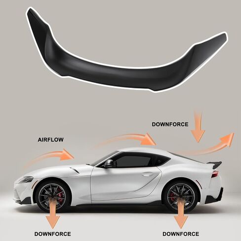 جناح سبويلر خلفي متوافق مع Toyota Supra A90 A912024 2023 2022 2021 2020 2019 جناح صندوق السيارة الخلفي ABS جناح خلفي للشفاه (أسود لامع) in Saudi Arabia