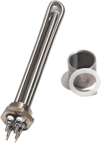 DN25/32mm Water Immersion Heating Element Low Voltage 24V/36V/48V Solar Heater Resistance 300W/600W/900W/1.2KW/1.5KW(with Adapter,48V_600W 200MML 304SS) in Saudi Arabia