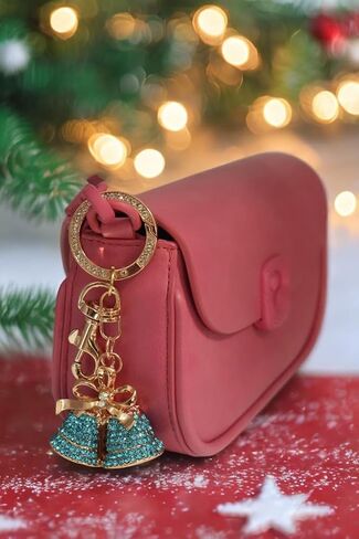 Crystal Bell Keychain for Women – Cute Rhinestone Bag Charm for Purse, Car, Backpack, or Gift Decor Pendant in Saudi Arabia