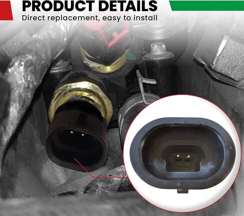 Engine Coolant Temperature Sensor with Mobile Phone Holder，Compatible with Cavalier Cobalt Equinox Express Silverado 1500 2500 HD 3500 Sierra G5 Saturn，Replaces OE# 12608814 213-4333 15326388 19236568 in Saudi Arabia