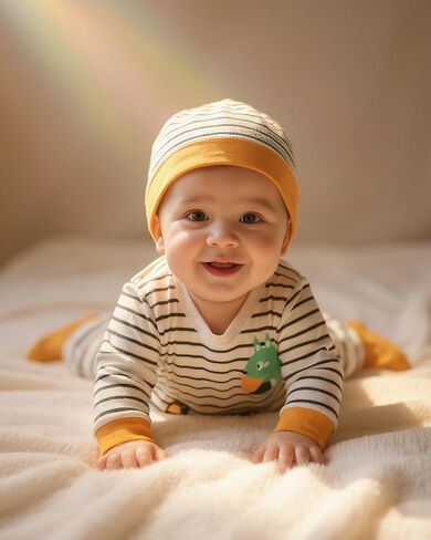 Newborn Baby Boy Clothes Fall Winter Cute Infant Outfits Long Sleeve Romper Hat Bodysuit Jumpsuits in Saudi Arabia
