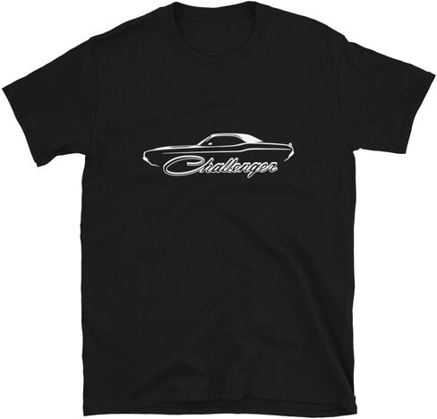 Challenger 70 Outline Mens T-Shirt Amеrican Muscle Cars Silhouete Racing Car Tee in Saudi Arabia