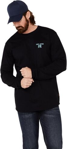 تي شيرت Cody James للرجال بأكمام طويلة ورسومات Fr Back - CJFRFA20K12-NVY Navy in Saudi Arabia