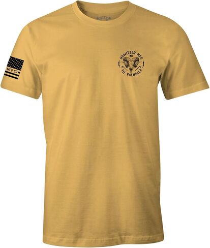 Howitzer Men's T-Shirt Warrior Spirit, Cotton Blend Graphic Tee, Military Grunt in Saudi Arabia