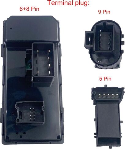 Window Switch Set - Driver Side Power Window, Door Lock, Mirror - Black, Push Button, Manual, Compatible with Chevy Silverado & GMC Sierra 1500, 2500HD, 3500HD in Saudi Arabia