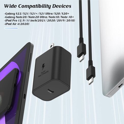 iPhone 15 16 Charger, 20W USB C Fast Charging Block and 6ft Type C to C Cable Cord Long for Apple iPhone 15 Plus/15 Pro Max/16 Pro,iPad Pro 12.9 inch/4/3 Gen, iPad Wall Plug Power Adapter Cube Brick in Kuwait