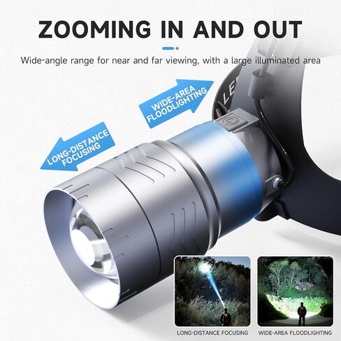 Coon Hunting Lights,High Power LED Headlamp Spotlight,Waterproof Super Bright Rechargeable Headlight with Motion Sensor in Kuwait