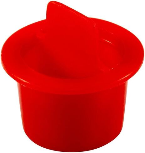 Capplugs ZCPT4XQ1 البلاستيك مركز سحب التبويب مدبب التوصيل. CPT-4X، PE-LD، غطاء OD 0.76 بوصة، معرف التوصيل 0.524 بوصة، أحمر (عبوة من 100 قطعة) in Saudi Arabia