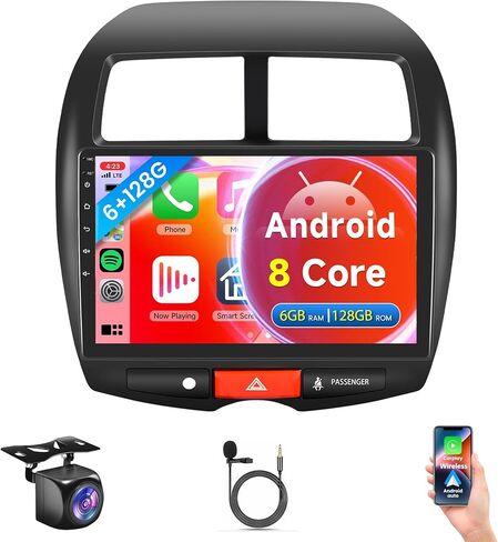 4G 64G 8 Core 10" Car Stereo Carplay Android Auto for Mitsubishi ASX 2013-2015,for Outlander Sport 2011-2017,for RVR 2011-2017 2 Din Android 13 Car Radio Receiver GPS 4G-WiFi DSP 59-UI BT Camera in Saudi Arabia