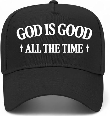 God is Good All The Time Crosses Vintage Trucker Hat | Premium Adjustable Christian Snapback Baseball Hat for Men & Women in Saudi Arabia