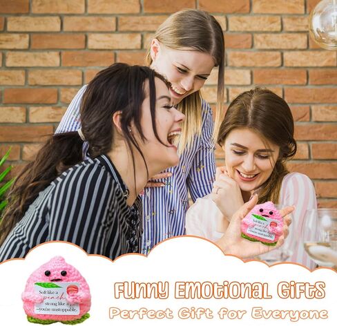 Emotional Support Crochet Peach,Lovely Gift for Friends,Mom,Dad,Grandpa,Grandma,Colleagues,Classmates,Graduation Gift,Emotional Support Crochet,Home Office Decoration in Saudi Arabia
