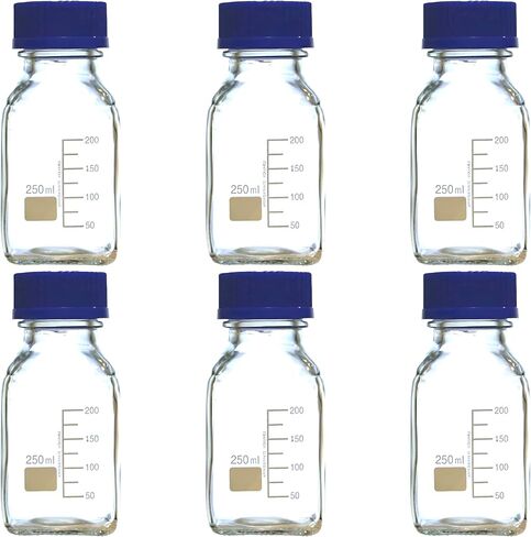 Karter Scientific 250ml Square Media Storage Bottle with Screw Cap, 254O2 (Pack of 2) in Saudi Arabia