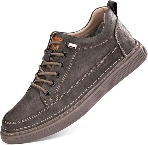 CERYTHRINA Elevator Shoes for Men - Height Increasing Sneakers, 2.5 Inches Taller, Leather Casual Shoes with Height Increase Insoles in Saudi Arabia