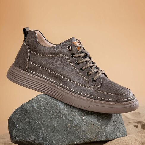 CERYTHRINA Elevator Shoes for Men - Height Increasing Sneakers, 2.5 Inches Taller, Leather Casual Shoes with Height Increase Insoles in Saudi Arabia