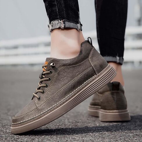 CERYTHRINA Elevator Shoes for Men - Height Increasing Sneakers, 2.5 Inches Taller, Leather Casual Shoes with Height Increase Insoles in Saudi Arabia