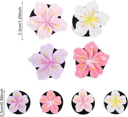 8 Pcs Flower Air Freshener Car Clips - Long Lasting Fragrance & Cute Flower Decor - Easy Car Vent Clips for Women in Saudi Arabia