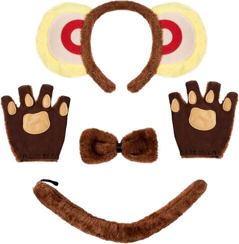 Spooktacular Creations Halloween Lion Accessories Set with Headband Ears and Tail, Lion Dalmatian Monkey Animal Costume Set in Saudi Arabia