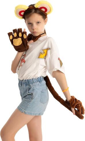 Spooktacular Creations Halloween Lion Accessories Set with Headband Ears and Tail, Lion Dalmatian Monkey Animal Costume Set in Saudi Arabia