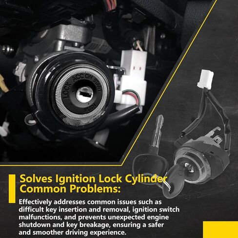 Ignition Lock Cylinder Switch, Compatible with Kia Soul 2010 2011 2012 2013#Replace 81900-2KA30 819002KA30 Ignition Lock Assembly with 2 Keys in Saudi Arabia