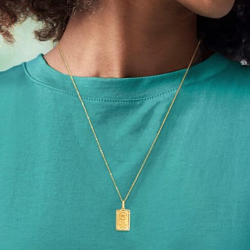 Ross-Simons Italian 24kt Yellow Gold Fleur-De-Lis 1-Gram Ingot Pendant Necklace With 14kt Yellow Gold Frame in Saudi Arabia
