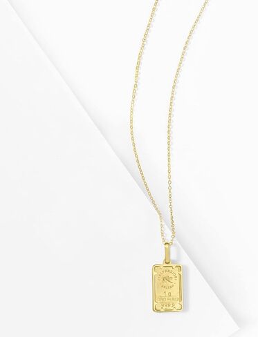 Ross-Simons Italian 24kt Yellow Gold Fleur-De-Lis 1-Gram Ingot Pendant Necklace With 14kt Yellow Gold Frame in Saudi Arabia