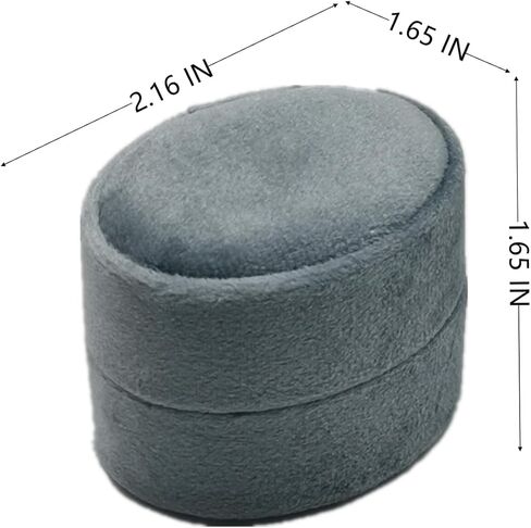 صندوق خاتم الزفاف المخملي - صناديق خاتم الخطوبة المثمنة ذات 3 فتحات مع غطاء مفصلي لاقتراح خطوبة الزفاف، صندوق خاتم الاقتراح-PRB009-بيج-3 فتحات in Kuwait