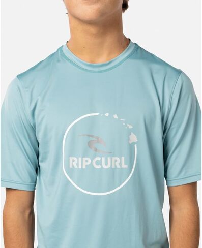 قميص Rip Curl الرجالي Island Vibe بأكمام قصيرة من الأشعة فوق البنفسجية 50+ فضفاض مناسب in Saudi Arabia
