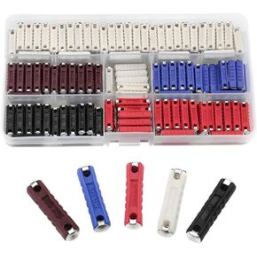 200PCS Car Torpedo Fuse Kit, 5A 8A 16A 25A 40A Vehicle Fuse Assortment Set, Protect Automotive Circuits Fusible Link Replacement Accessories, Universal for SUV RV Truck in Saudi Arabia