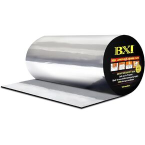 BXI Flashing Roll Tape Membrane, 4 inches X 32 Feet Thick Waterproof Patch Seal Tape, Self-Adhesive SBS Modified Rubberized Asphalt, Deck Seam Joist Leak Sealant for Roof Window Gutter Repair Outdoor in Kuwait