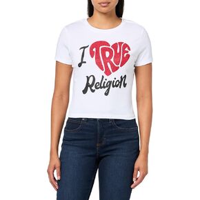 True Religion Women's I Love TR SS Baby Tee in Saudi Arabia