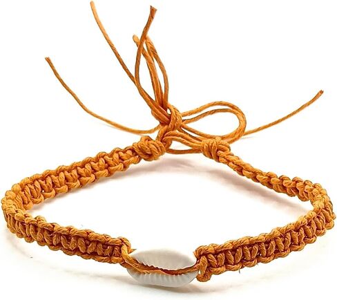 Cowrie شل خلخال سوار أسود قابل للتعديل اليدوية مجوهرات القنب الشاطئ in Kuwait