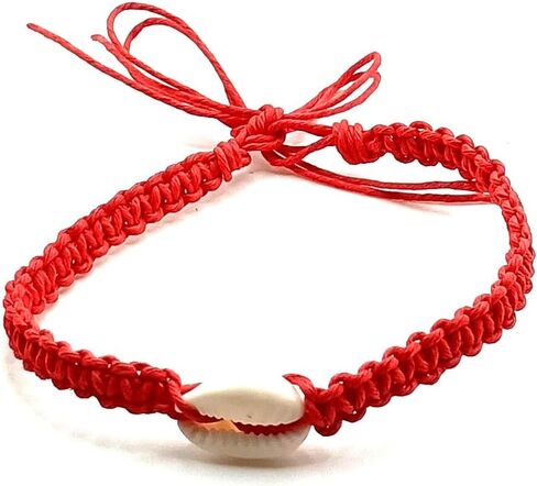 Cowrie شل خلخال سوار أسود قابل للتعديل اليدوية مجوهرات القنب الشاطئ in Kuwait