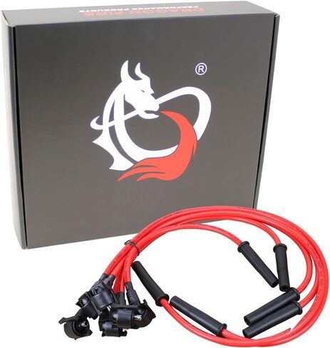 AIP Electronics Dragon FIRE Performance Sport Series Direct Fit 10mm Low Ohm Spark Plug Wire Set Compatible with 1994-1998 Ford Mustang 3.8L V6 Replaces F4PE-12259-GA OEM Fit PWJ266 in Saudi Arabia