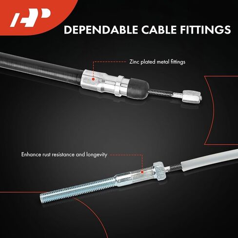 A-Premium Rear Driver Side Parking Brake Cable Assembly Compatible with BMW Models 323i 328i 1999-2000, 323Ci 328Ci 2000, 325Ci 325i 325xi 330Ci 330i 330xi M3 2001-2006 in Saudi Arabia