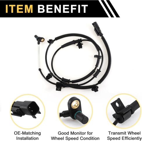 ABS عجلة السرعة الاستشعار ABS الاستشعار رقم HC3Z2C204B/HC3Z2C204C لفورد F-250 F350 F450 F550 سوبر ديوتي 2017-2019 1 قطعة الجبهة اليسرى اليمنى in Saudi Arabia