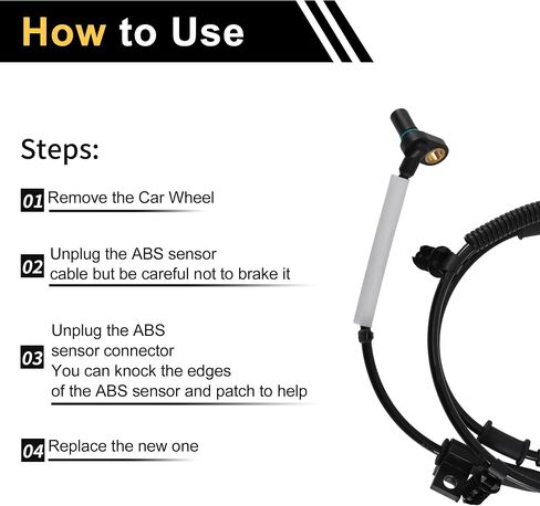 ABS عجلة السرعة الاستشعار ABS الاستشعار رقم HC3Z2C204B/HC3Z2C204C لفورد F-250 F350 F450 F550 سوبر ديوتي 2017-2019 1 قطعة الجبهة اليسرى اليمنى in Saudi Arabia