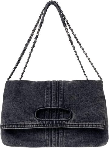 Denim Purses For Women Blue Jean Purse Crossbody Bags Retro Shoulder Bag With Adjustable Chain Strap Handbag Hobo Bag in Kuwait