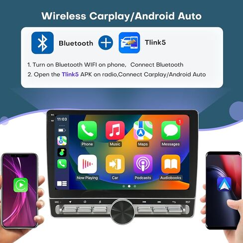 Car Radio for Dodge Grand Caravan 2011-2020 and for Chrysler Grand Voyager 2011-2015 Stereo 9 inch Touchscreen Android 12.0 Radio - Wireless CarPlay & Android Auto/WiFi/EQ/GPS + AHD Backup Camera in Kuwait